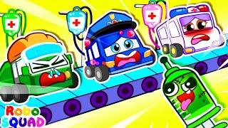 Don't Be Scared Of The Doctor Song  RoboSquad Got A Boo Boo | Nursery Rhymes | RoboSquad Kids Songs