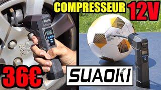 SUAOKI compresseur portable Gonfleur de pneus voiture moto vélo 12v sans fil