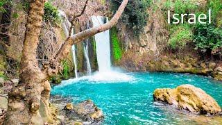 Golanhöhen, Israel: Ein Spaziergang vom Wasserfall entlang des Hermonflusses zur biblischen Stadt.