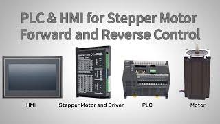 Stepper Motor Forward and Reverse Control Using PLC & HMI