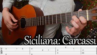 Muy fácil: Como tocar "Siciliana" (M. Carcassi) en guitarra paso a paso