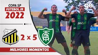 NOVORIZONTINO 2 X 5 AMÉRICA-MG | MELHORES MOMENTOS | COPA SÃO PAULO DE FUTEBOL JR | ge.globo