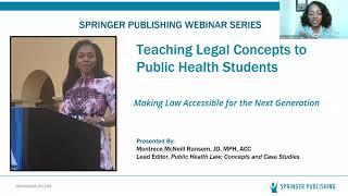 Teaching Legal Concepts to Public Health Students: Rethinking Our Approach