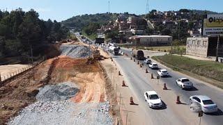 BR 381 OBRAS DUPLICAÇÃO SAIDA DE BELO HORIZONTE SENTIDO ESPIRITO SANTOS MINAS GERAIS BRASIL