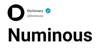 Numinous Meaning In English