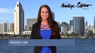 Meet Marissa Tuer - Heritage Escrow Sales Executive for North County San Diego!