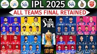 IPL 2025 All Teams Retained Players list | All Retained Players in IPL 2025 | Retained Players 2025