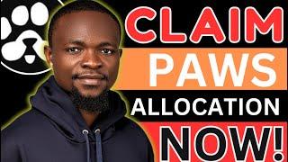 Claim Available  - Withdraw PAWS Allocation NOW! (Bybit & Bitget deposit)