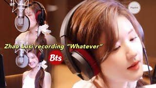 [Behind] Zhao Lusi recording her single “Whatever”