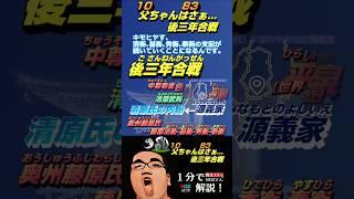〘教科書よりやさしい語呂合わせ #42〙1083年の出来事；後三年合戦〖#歴検 1級ホルダーが解説〗〖#タテヨミ#日本史探究〗〖#１分で解説〗꧁꧂#NOZ塾 #Shorts