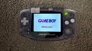 Game Boy Advance Pre-Modded Console with an Atomic Purple Shell, White Buttons, & IPS LCD V2