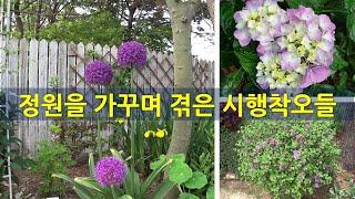 정원을 가꾸며 겪은 시행착오들. Trials and errors experienced while gardening.