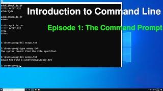 Introduction to Command Line I: The Command Prompt