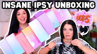 INSANE Amount of Ipsy Boxes! | Huge Ipsy & "Boxycharm" Unboxing