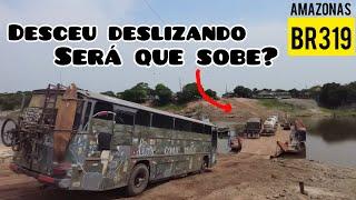 A travessia da balsa piorou muito - BR 319 de motorhome - a pior estrada da Brasil