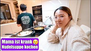 Mama ist krank  Sohn kümmert sich | Nudelsuppe kochen | Mamiseelen