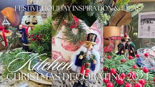 2024 COZY CHRISTMAS KITCHEN DECORATE WITH ME - Festive Holiday Decorating Ideas