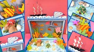 Under water marine life project| under water sea habitat | diorama model making | diy project