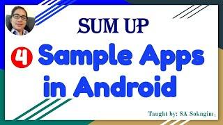 5. Sum Up || 4 Sample Apps in Android || Khmer Language