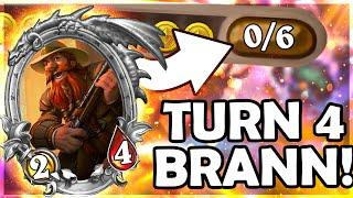 Turn 4 Brann into greatness! | Hearthstone Battlegrounds