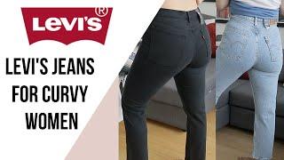 BEST LEVI'S JEANS FOR CURVY WOMEN | High Waisted, Rigid, Mom Jeans, Cropped, Button Front, Blue wash