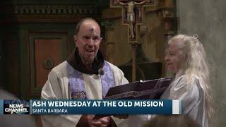 Ash Wednesday brought out a large crowd at the Santa Barbara Old Mission