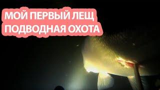 МОЙ ПЕРВЫЙ ЛЕЩ. Подводная охота.