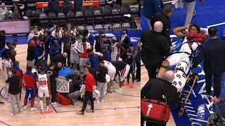 Pistons & Magic surround Jaden Ivey after scary injury then gets stretchered off