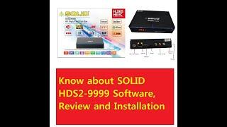 Know about SOLID HDS2-9999 Software, Review and Installation