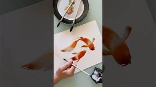 Paint some vibrant sumi-e koi with me