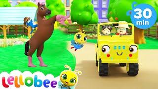 It's Fun At Lellobee Farm | Lellobee City Farm| Dance Party Songs 2024  Sing and Dance Along 