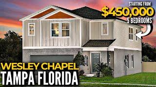 INSIDE A $450,000 AFFORDABLE New Home in Wesley Chapel Florida | New Construction Homes In Tampa