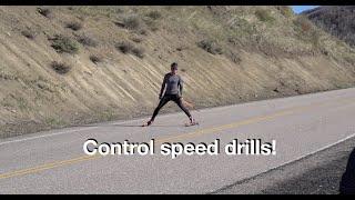 How to Roller Ski Down Hill! How to control speed and be Safe!