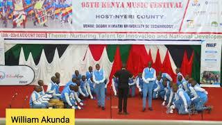 The Senende boys choir perfoming 'Sura yako' by Sauti Sol at the kmf 2023 edition..Nyeri county