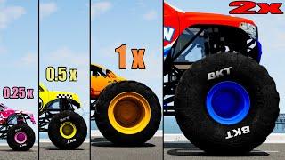 Big vs Medium vs Small Monster Trucks #5 - Beamng drive