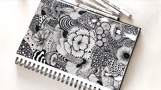 Zentangle art || Zentangle || Doodle art || Zendoodle || mushroom zentangles