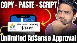 5 Steps | FREE Script| Unlimited AdSense Approval | Live Tutorial