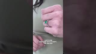 Which emerald is more expensive? Emerald engagement & anniversary rings cheap to expensive price!