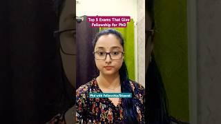 Top 5 Exams that give Fellowship for PhD! #shorts #csirnet #trending #teachingpathshala #jyotikumari