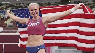 Katie Nageotte wins gold in pole vaulting at Tokyo Olympics; family & friends at home react