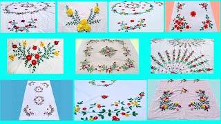 Beautiful Hand Embroidery Designs Collection || Bedseet , Parda and Table Cloth Designs ||