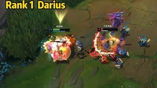 Rank 1 Darius: The Most AGGRESSIVE Darius You Will Ever See! *LEVEL 1 SOLO KILL*