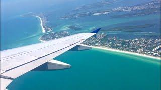 United A320 Takeoff Sarasota-Bradenton (SRQ)