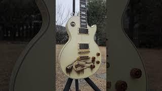 깁슨 레스폴 커스텀 알파인 화이트 커스텀 그래픽 GIBSON LES PAUL ALPINE WHITE CUSTOM PAINTING  #기타교환 #기타매입 #중고기타  #기타앤사운드