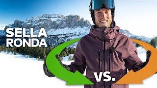 Sellaronda - Schönste Skirunde der Alpen: Grün oder Orange?