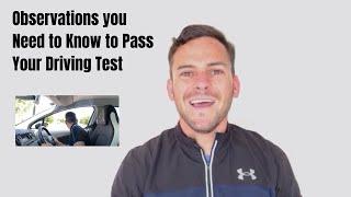 5 OBSERVATIONS you must do to pass your driving test