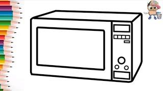 Раскраска для детей МИКРОВОЛНОВКА. Мультик-раскраска. Учим цвета.