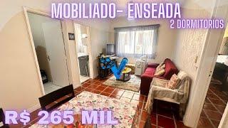 R$ 265 Mil - Apartamento Mobiliado - 2 Dormitórios- Enseada Guarujá