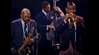 Coleman Hawkins & Harry Edison Quartet,  Wembley Town Hall, London, October 1964 (colorized)