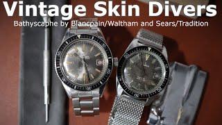 37mm Affordable Vintage Skin Divers From Blancpain and Sears Tradition Bakelite Bezels Divers